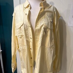 World Wide Sportsman Pale Yellow‎ Fishing Shirt (XL) / Hiking/ Gorpcore/
